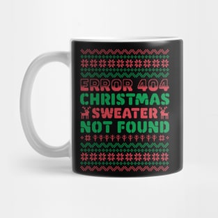 Error 404 Ugly Christmas Sweater Not Found - Computer Nerd Mug